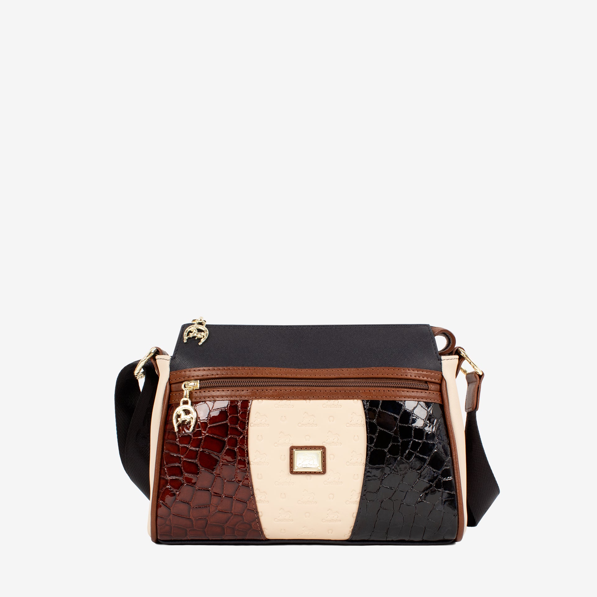 Cavalinho Essence Crossbody Bag SKU 16310373.48 #color_saddlebrown / beige / navy