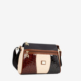Cavalinho Essence Crossbody Bag SKU 16310373.48 #color_saddlebrown / beige / navy