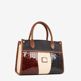 Essence Handbag SKU 16310480.48 #color_saddlebrown / beige / navy