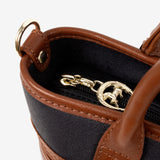 Cavalinho Essence Mini Handbag SKU 16310572.48 #color_saddlebrown / beige / navy