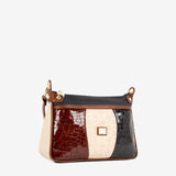 Essence Shoulder Bag SKU 16310592.48 #color_saddlebrown / beige / navy