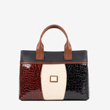 Essence Handbag SKU 16310601.48 #color_saddlebrown / beige / navy