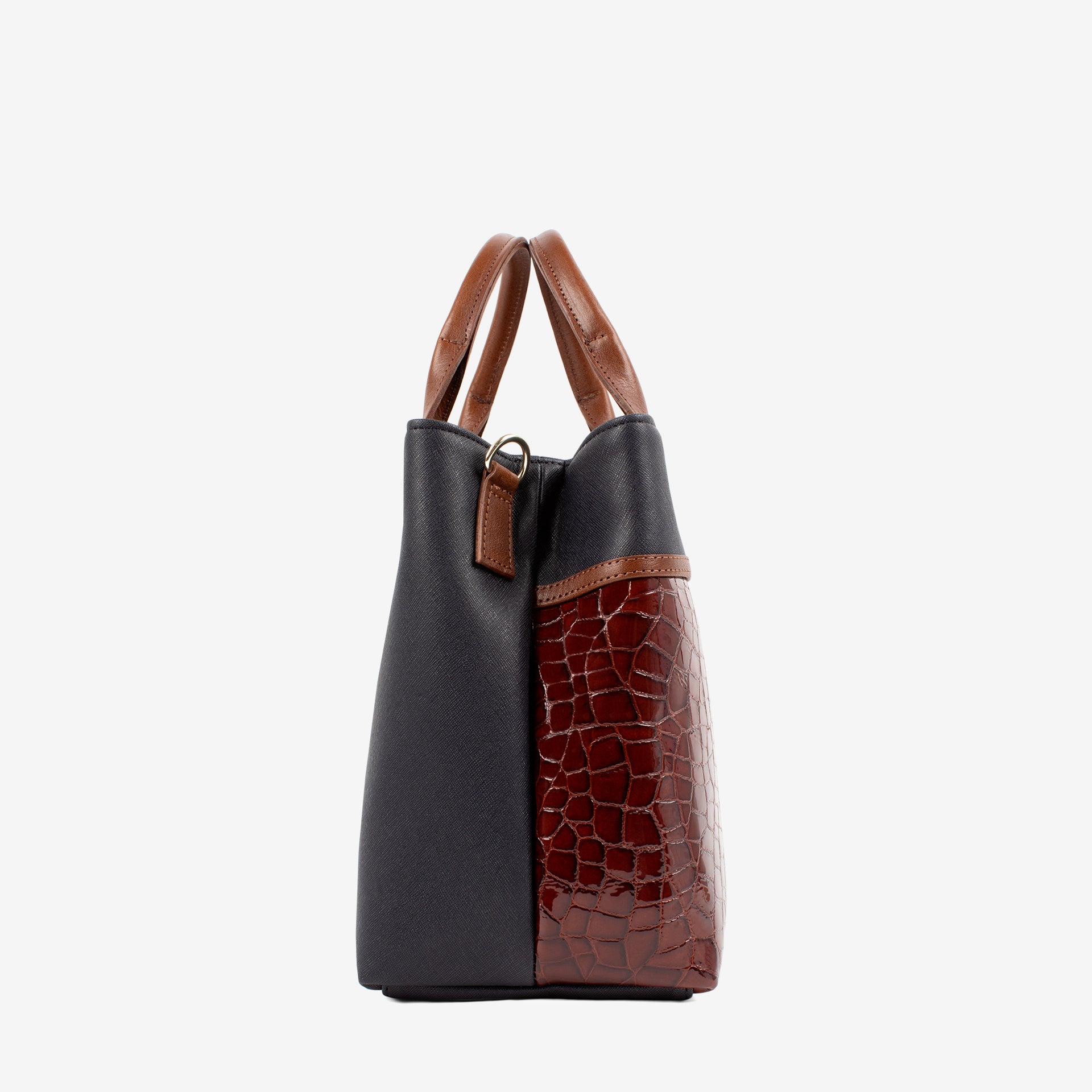 Essence Handbag SKU 16310601.48 #color_saddlebrown / beige / navy