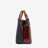 Essence Handbag SKU 16310601.48 #color_saddlebrown / beige / navy