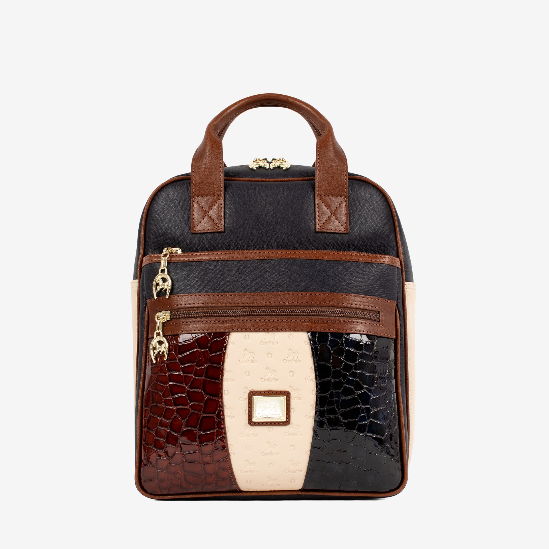Cavalinho Essence Backpack SKU 16310609.48 #color_saddlebrown / beige / navy