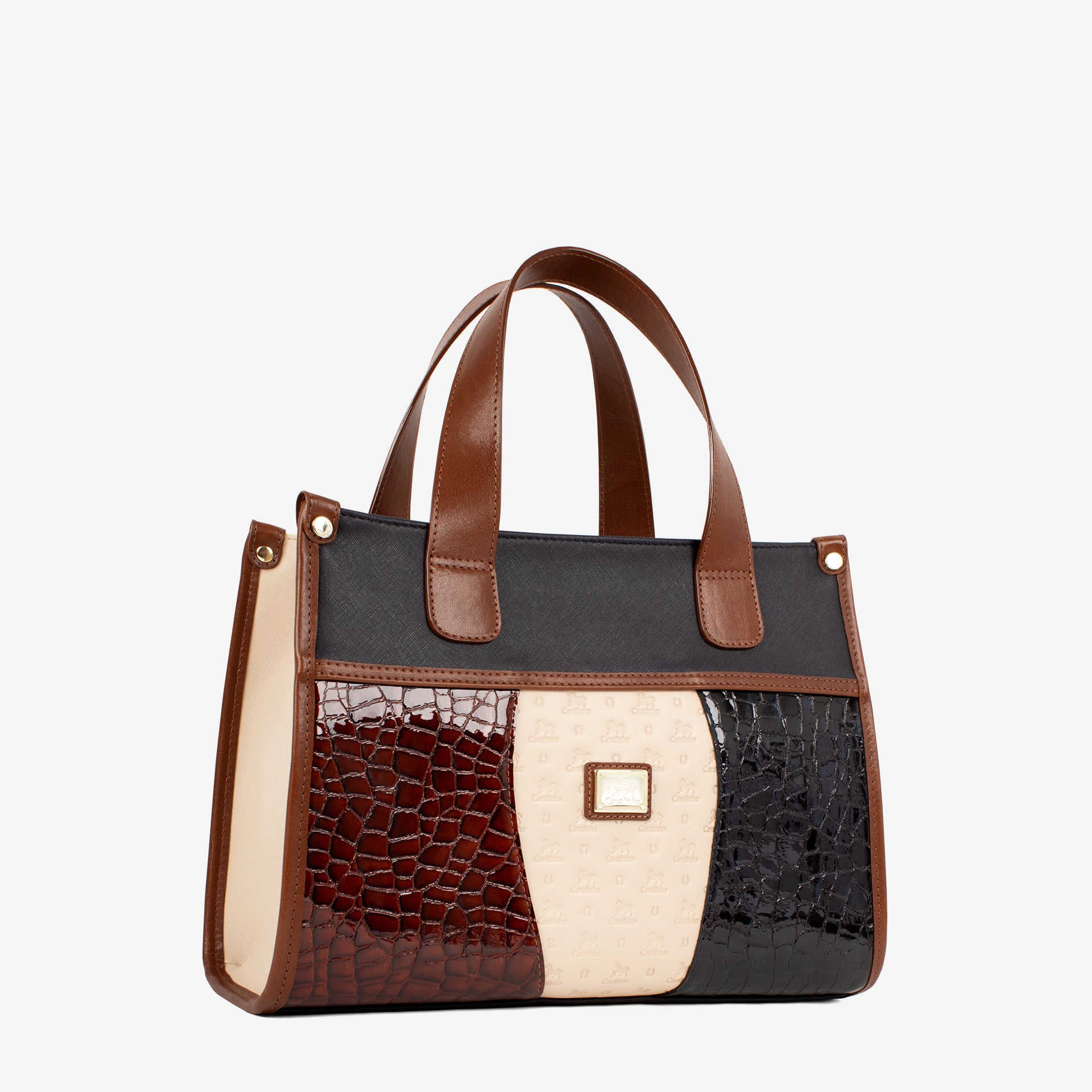 Cavalinho Essence Handbag SKU 16310611.48 #color_saddlebrown / beige / navy