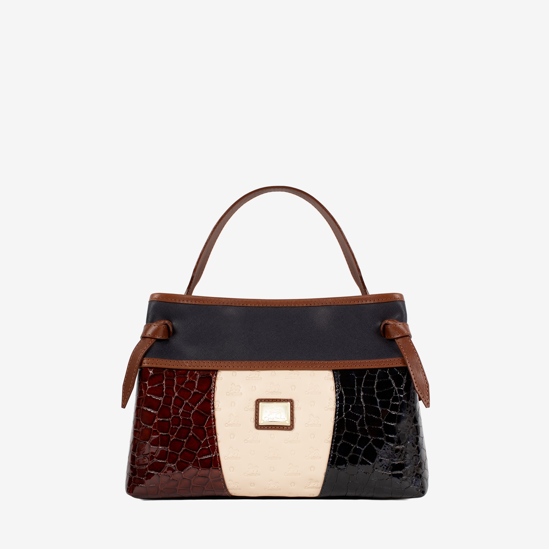 Cavalinho Essence Handbag SKU 16310627.48 #color_saddlebrown / beige / navy