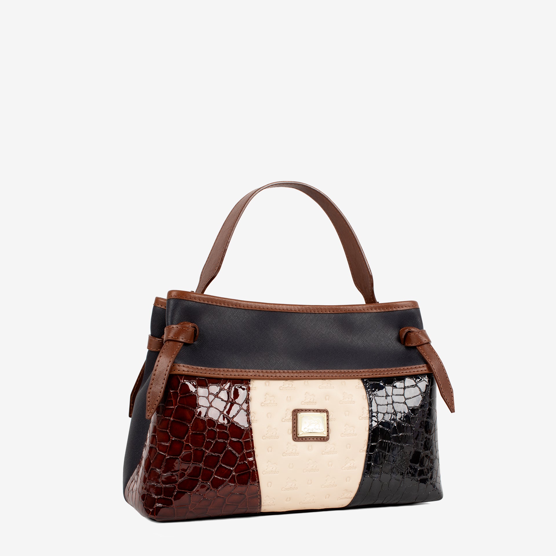 Cavalinho Essence Handbag SKU 16310627.48 #color_saddlebrown / beige / navy