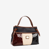 Cavalinho Essence Handbag SKU 16310627.48 #color_saddlebrown / beige / navy