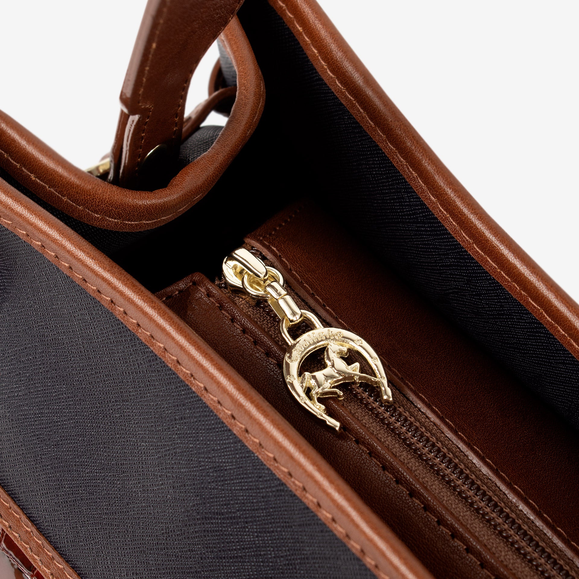 Cavalinho Essence Handbag SKU 16310627.48 #color_saddlebrown / beige / navy