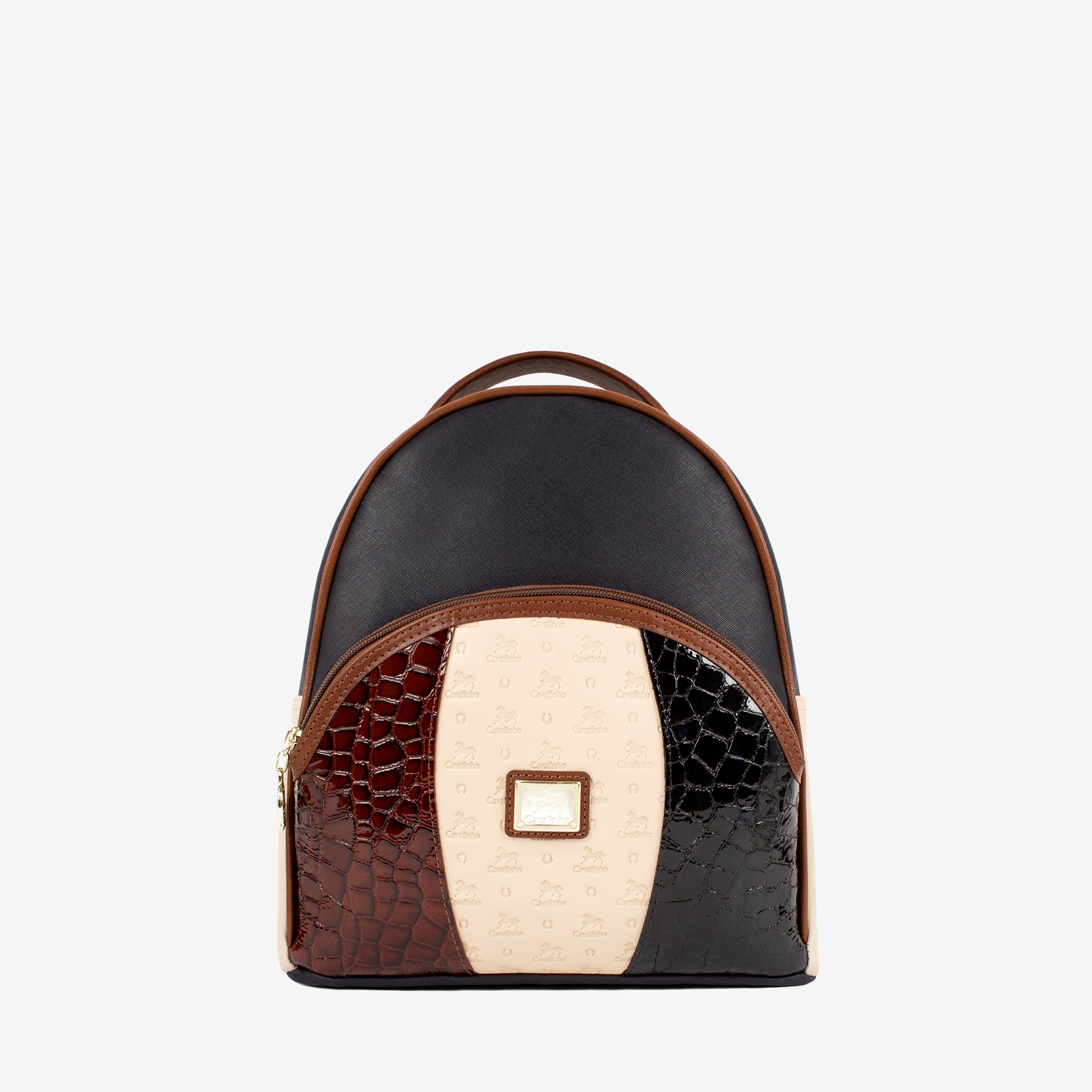 Cavalinho Essence Backpack SKU 16310662.48 #color_saddlebrown / beige / navy