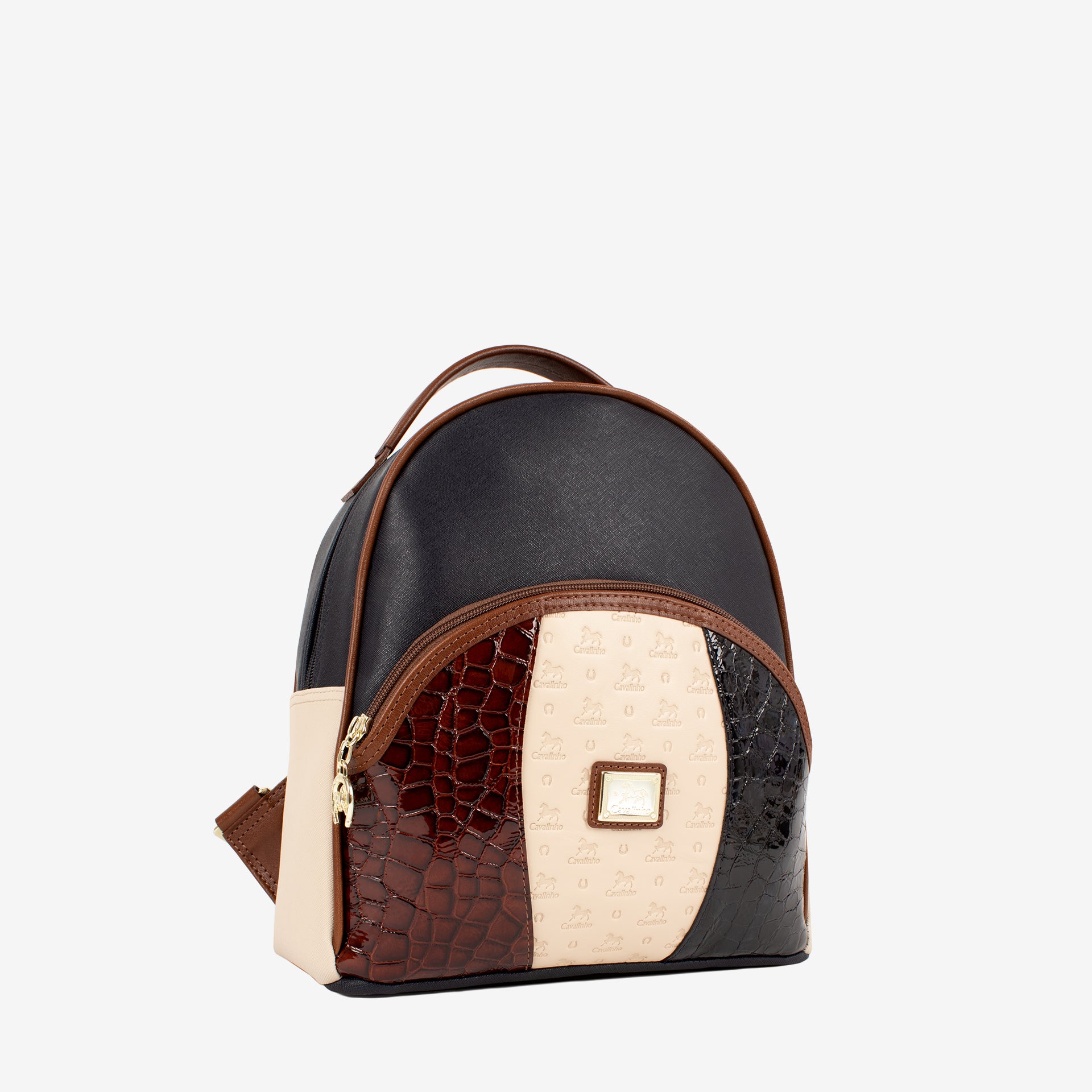 Cavalinho Essence Backpack SKU 16310662.48 #color_saddlebrown / beige / navy