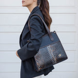 Cavalinho Memoris By CV Tote Bag SKU 16320649.22 #color_navy / brown