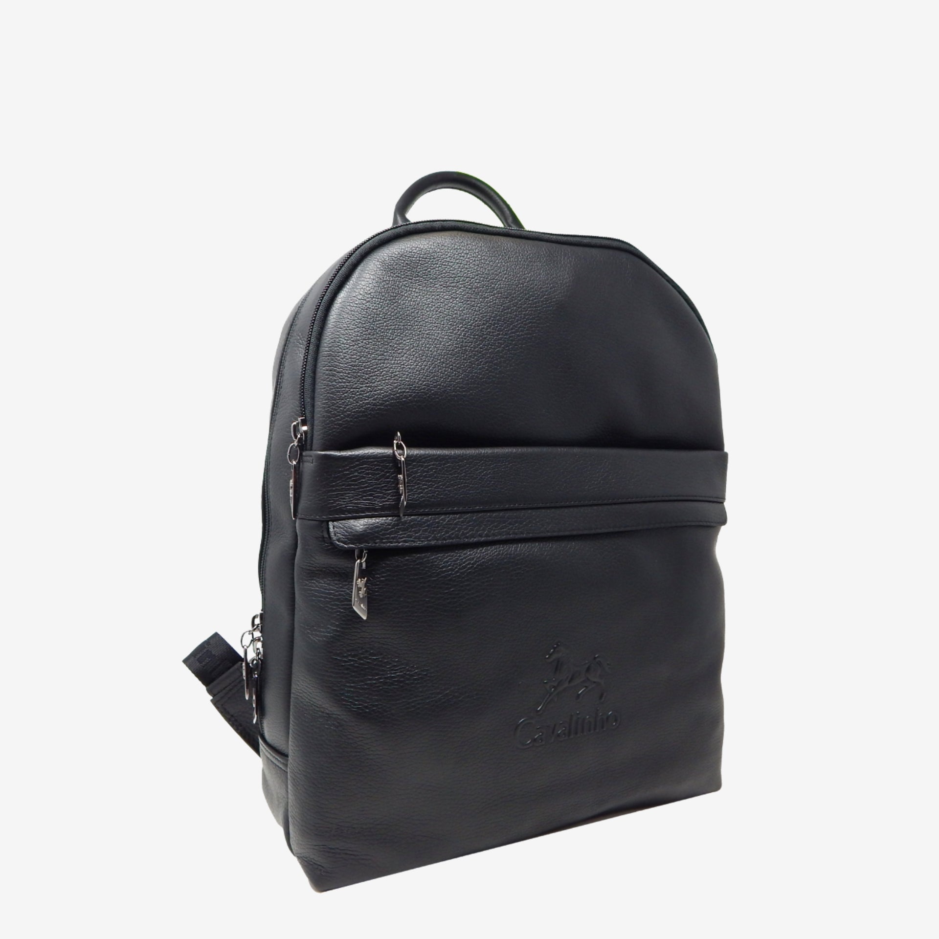 Cavalinho El Estribo Black Leather Backpack SKU 18040384.01 #color_Black