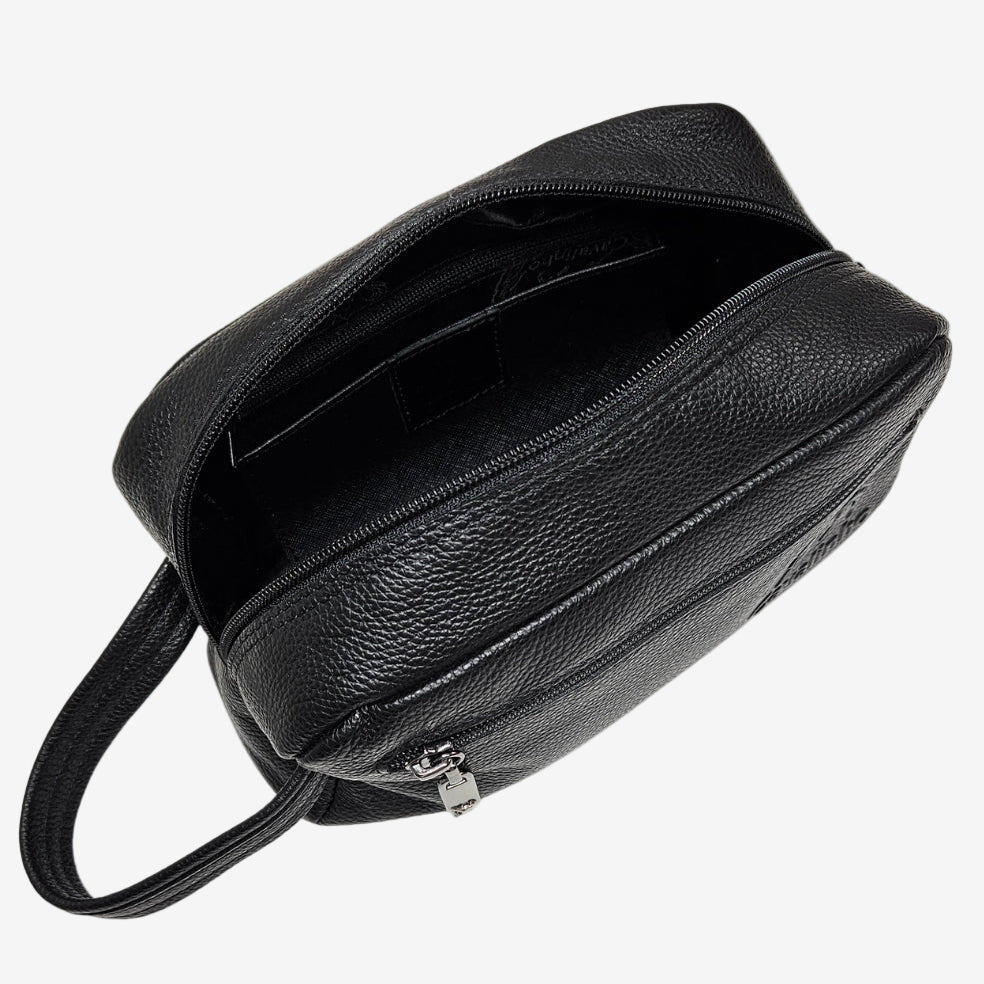 Cavalinho El Estribo Leather Toiletry Bag SKU 18040537.01 #color_black