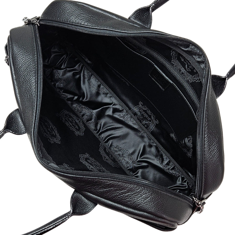 Cavalinho El Estribo Leather Laptop Bag 16" SKU 18040547.01 #color_black