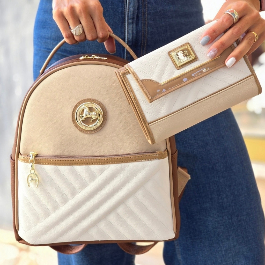 Cavalinho Ciao Bella Backpack SKU 18060207.31 #color_beige / white