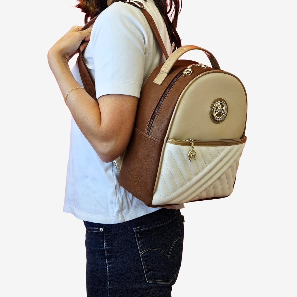 Cavalinho Ciao Bella Backpack Purse SKU 18060207.31 #color_beige / white