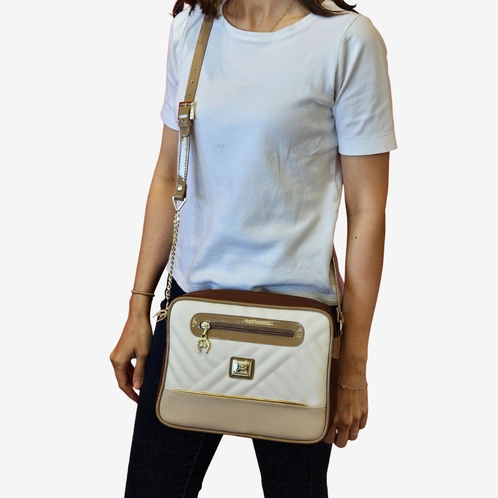 Cavalinho Ciao Bella Designer Crossbody Bag SKU 18060251.31 #color_beige / white