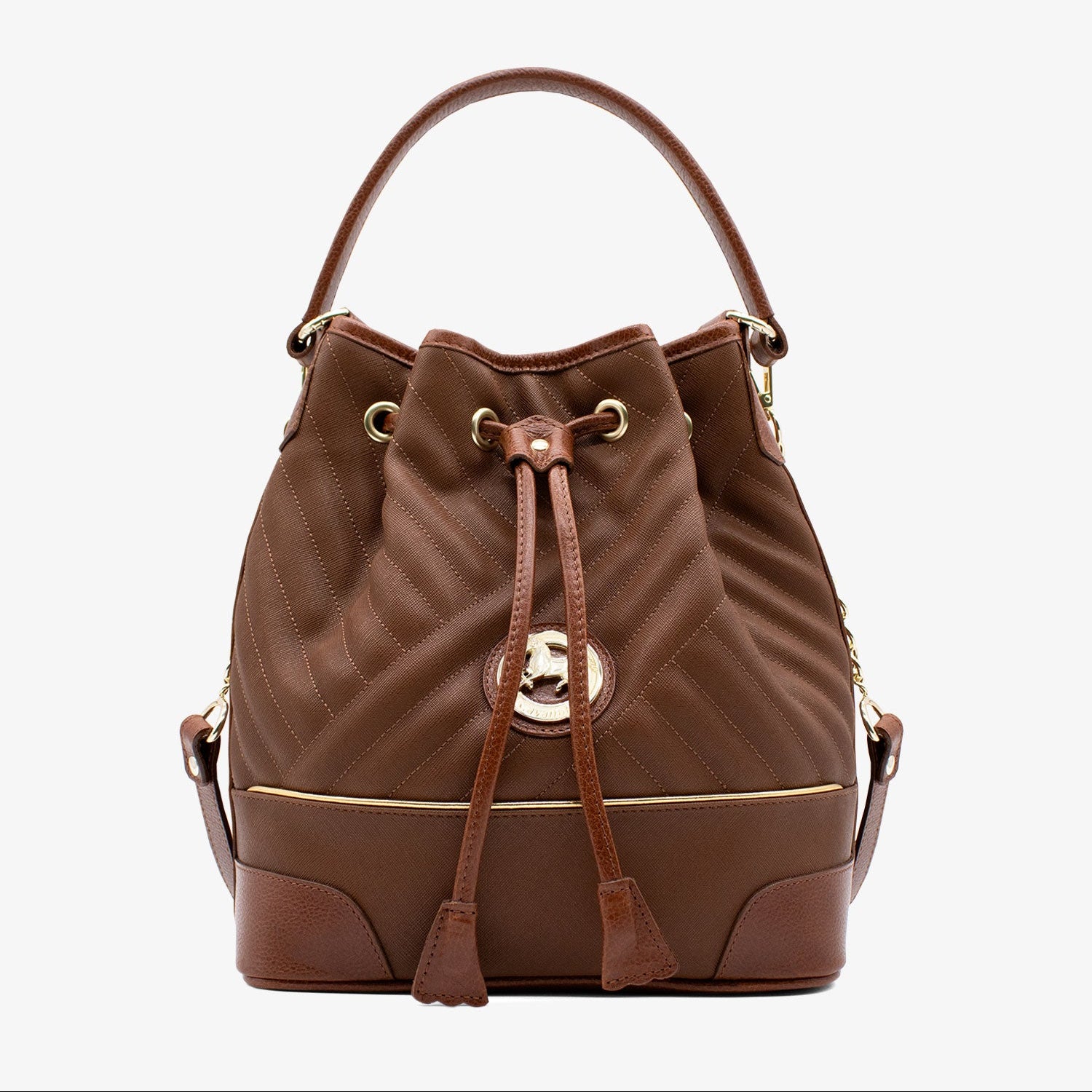 Cavalinho Ciao Bella Bucket Bag SKU 18060281.13 #color_saddlebrown