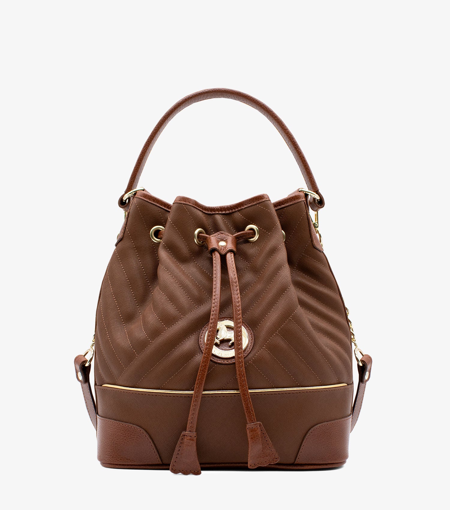 Cavalinho Ciao Bella Bucket Bag SKU 18060281.13 #color_saddlebrown