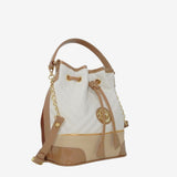 Cavalinho Ciao Bella Bucket Bag SKU 18060281.31 #color_beige / white
