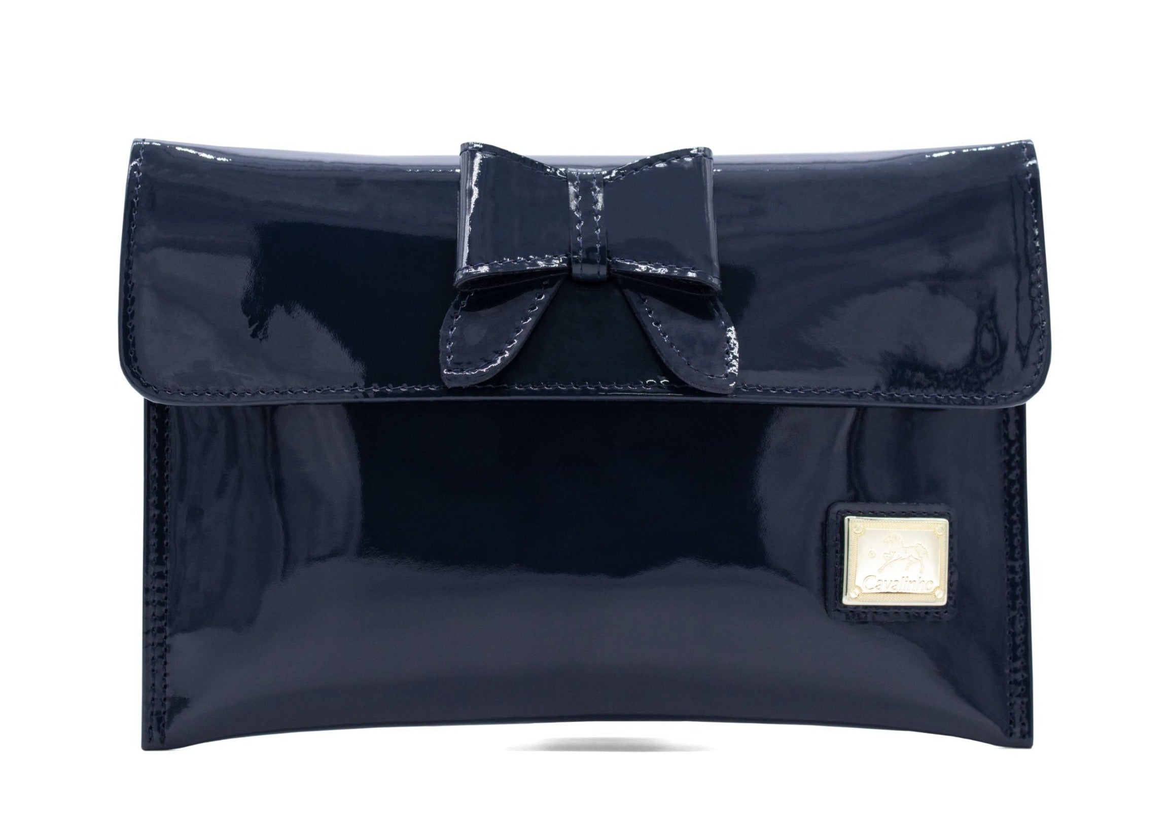 Navy patent leather clutch hot sale bag