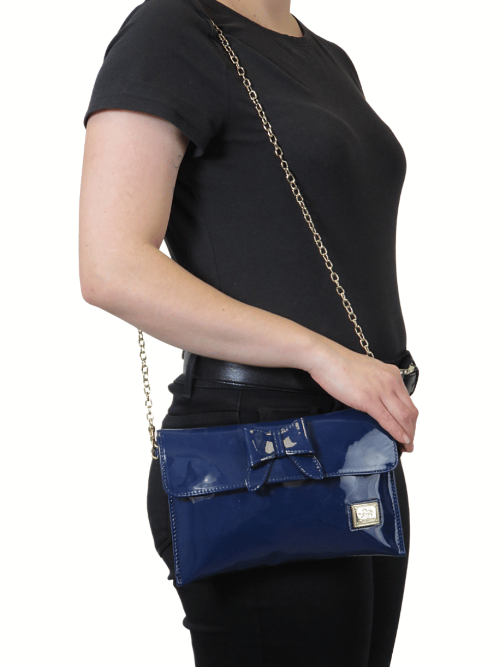 Cavalinho All In Patent Leather Clutch Bag SKU 18090068.03 #color_navy