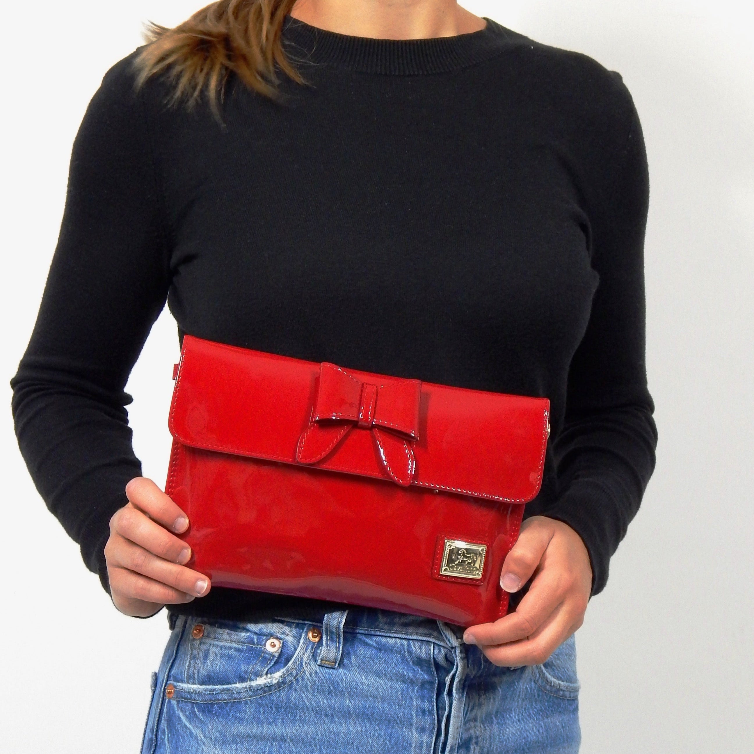 Cavalinho All In Patent Leather Clutch Bag SKU 18090068.04 #color_red