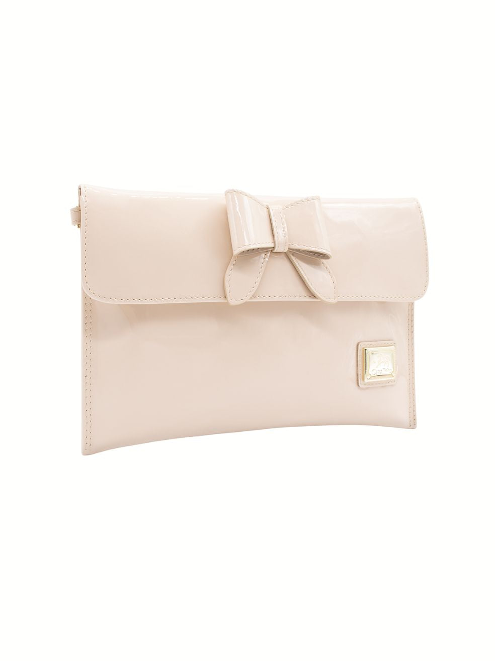 Cavalinho All In Patent Leather Clutch Bag SKU 18090068.05 #color_beige