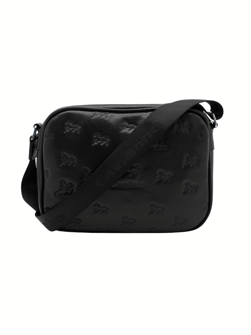 Cavalinho Cavalo Lusitano Leather Crossbody Bag SKU 18090190.01 #color_Black