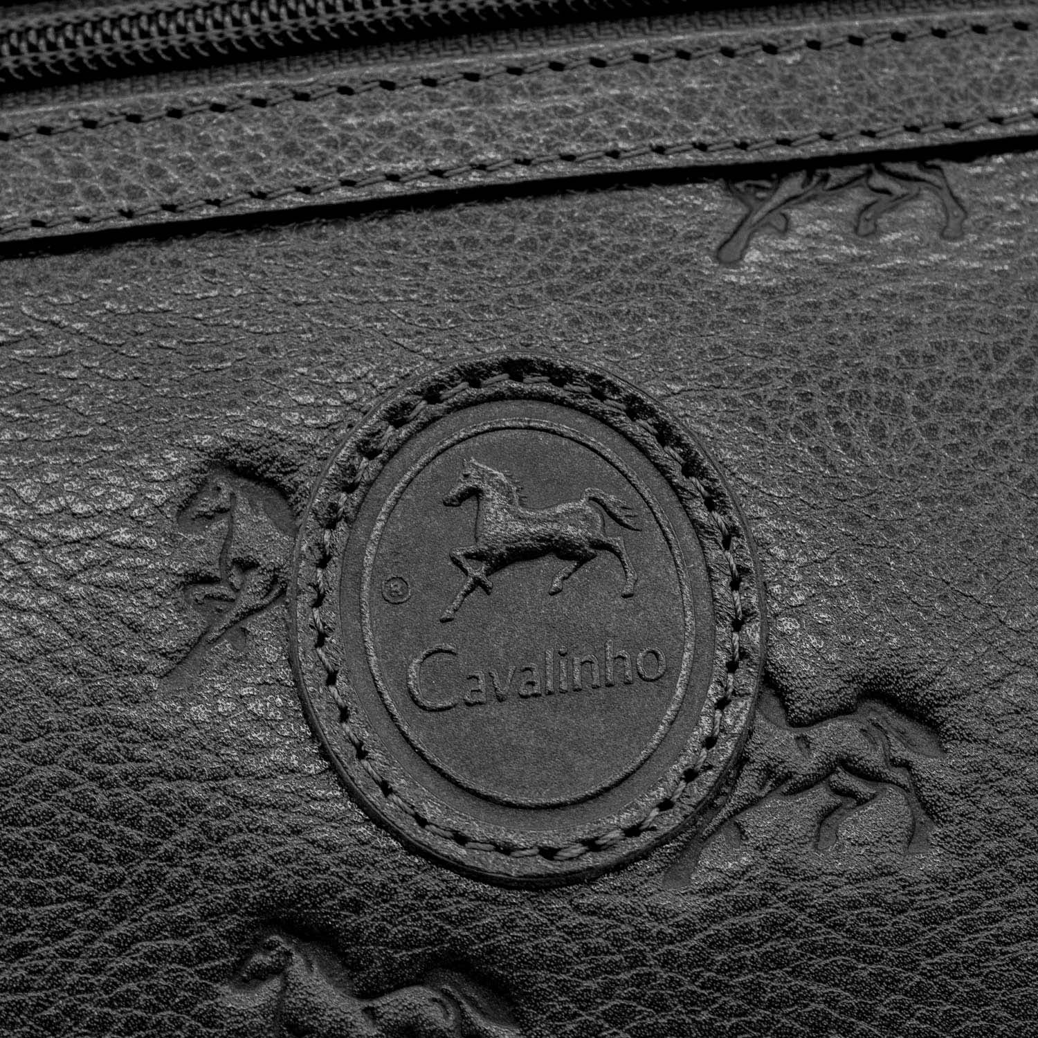 Cavalinho Cavalo Lusitano Leather Crossbody Bag SKU 18090190.01 #color_Black