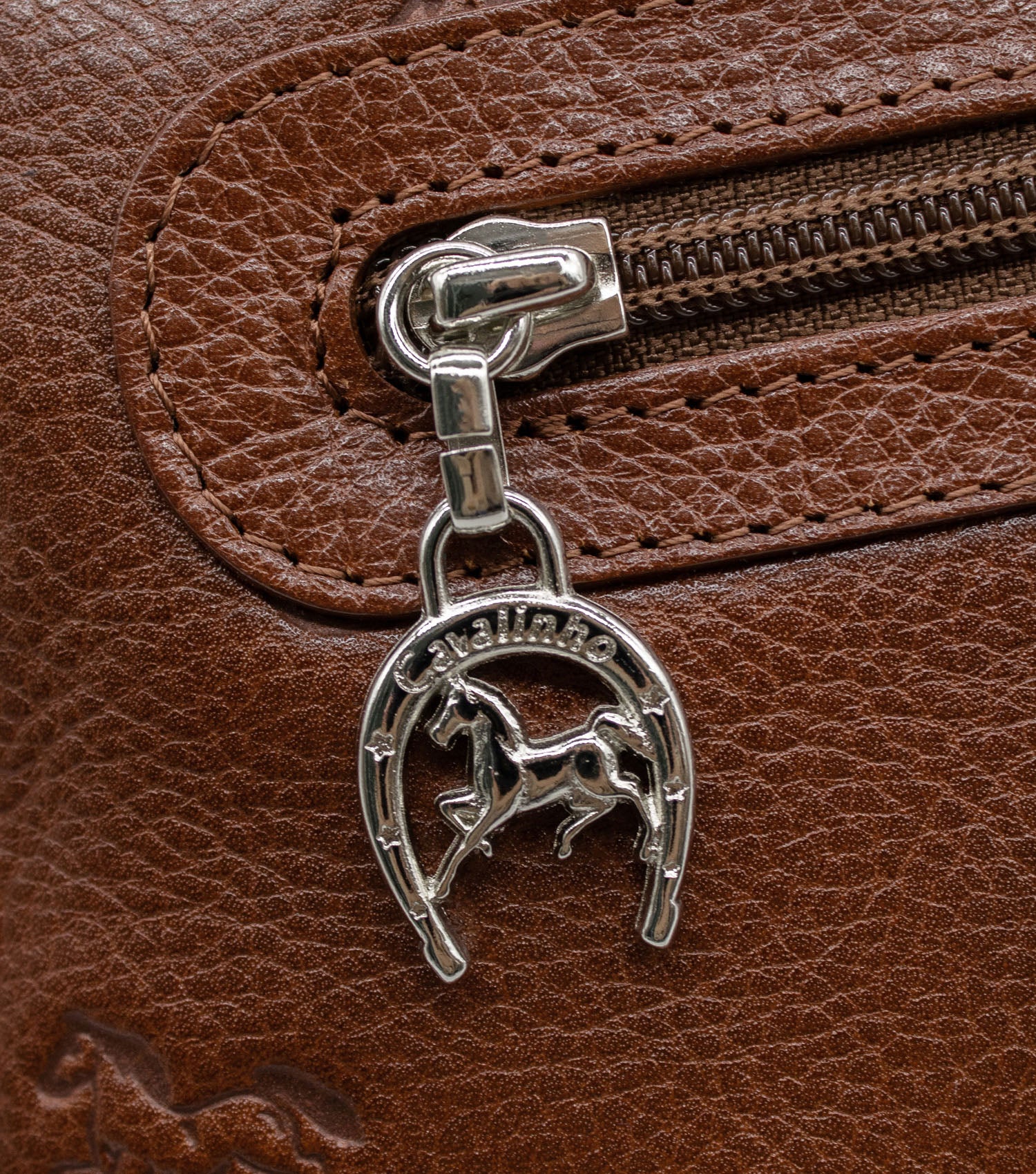 Cavalinho Cavalo Lusitano Leather Crossbody Bag - SaddleBrown - 18090190.13_P04