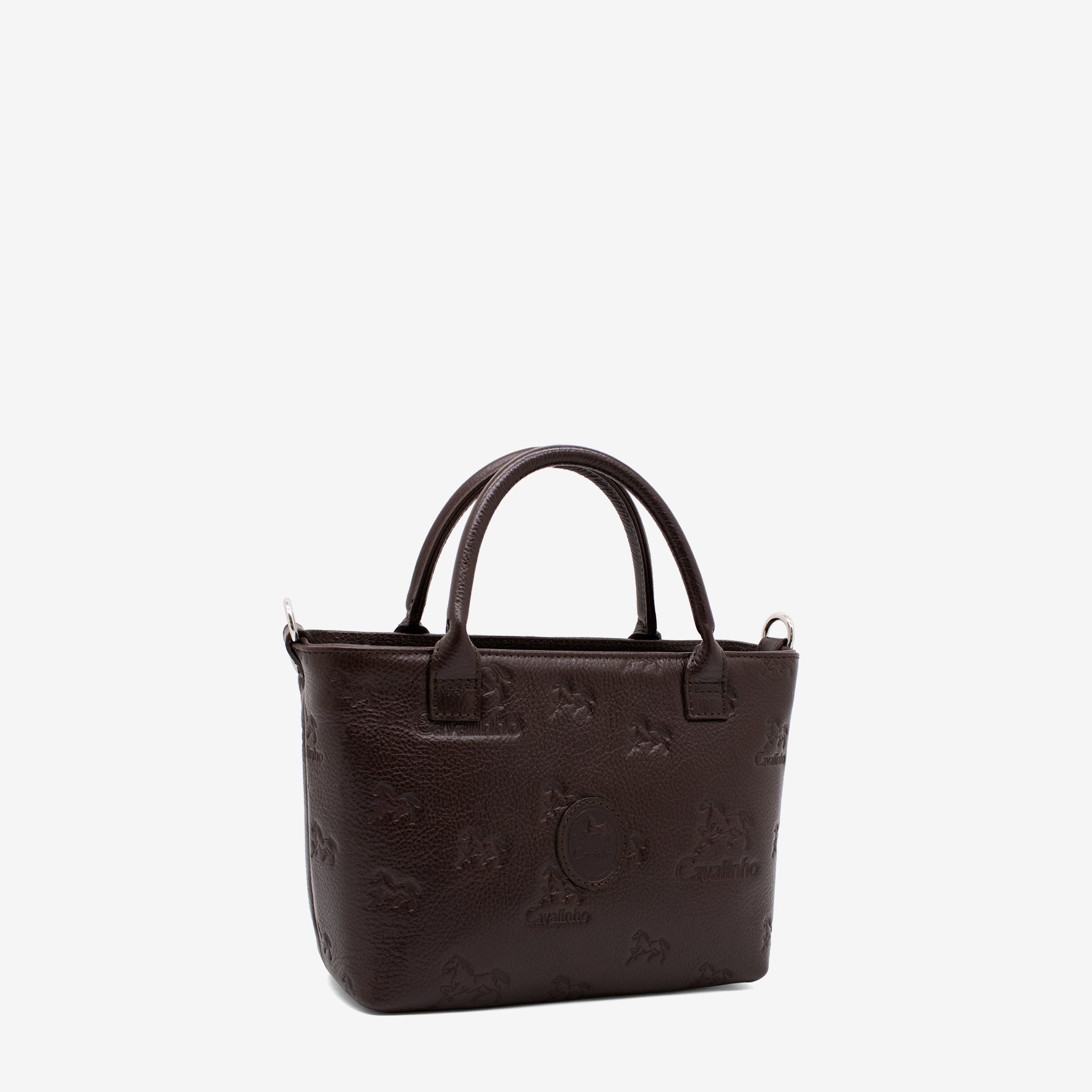 Cavalinho Cavalo Lusitano Mini Leather Handbag SKU 18090243.02 #color_brown