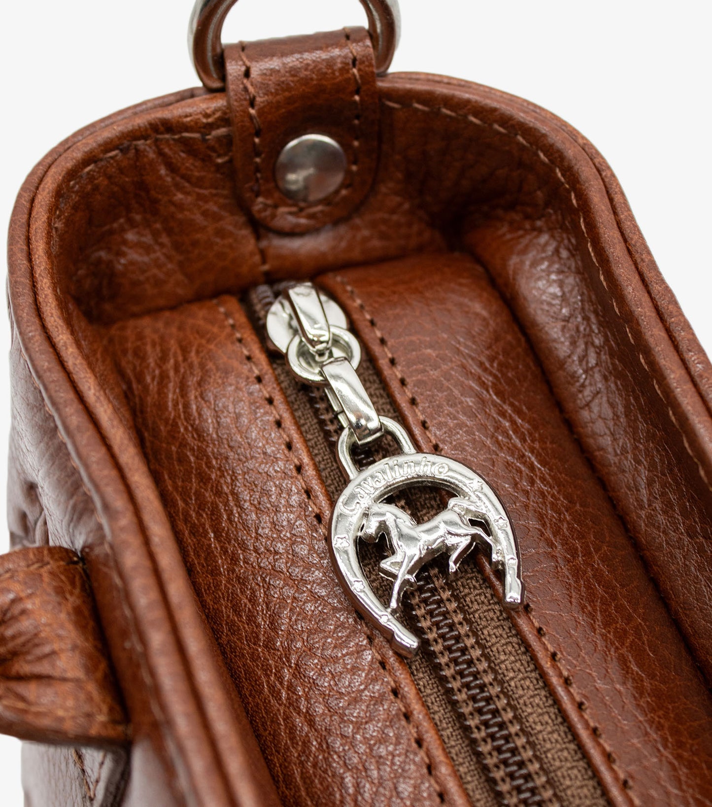Cavalinho Cavalo Lusitano Mini Leather Handbag - SaddleBrown - 18090243.13_P04