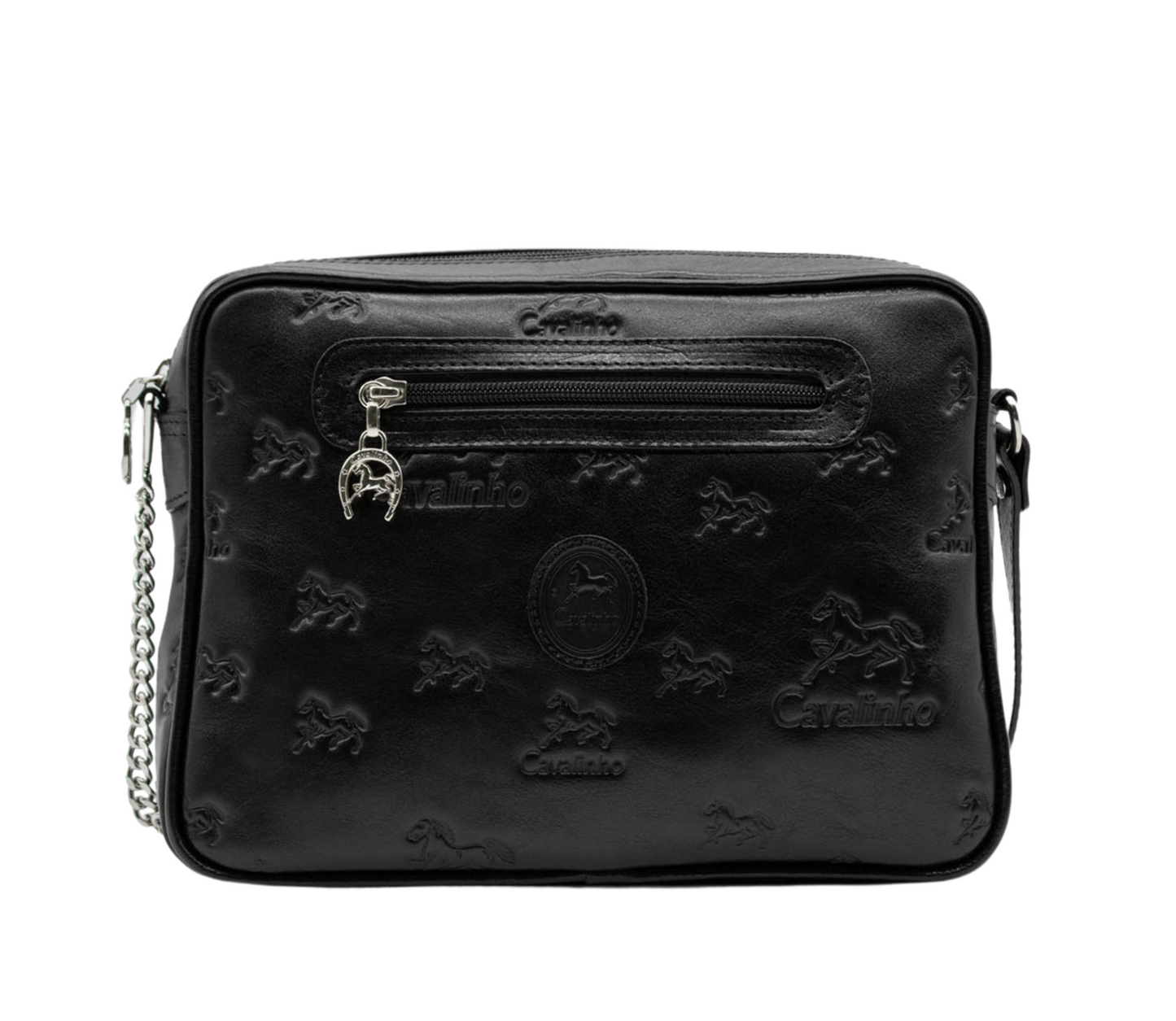 Cavalinho Cavalo Lusitano Leather Crossbody Bag - Black - 18090251.01_1