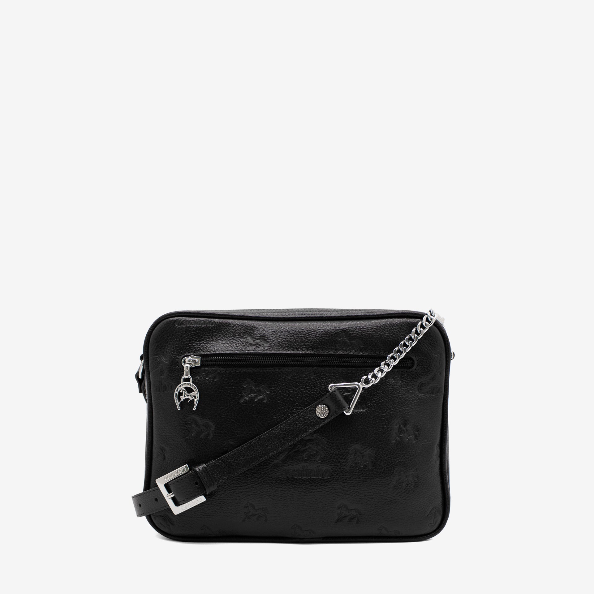 Cavalinho Cavalo Lusitano Black Leather Crossbody Bag for Women SKU 18090251.01 #color_black