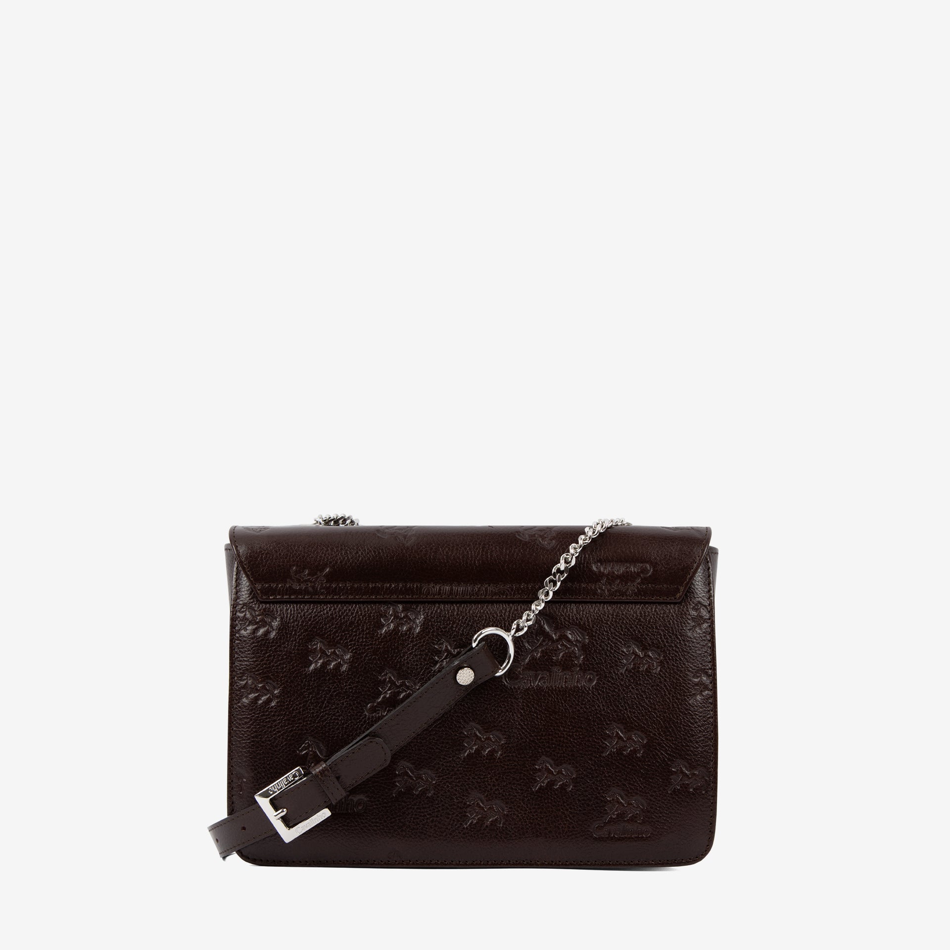 Cavalinho Cavalo Lusitano Brown Leather Shoulder Bag SKU 18090260.02 #color_brown