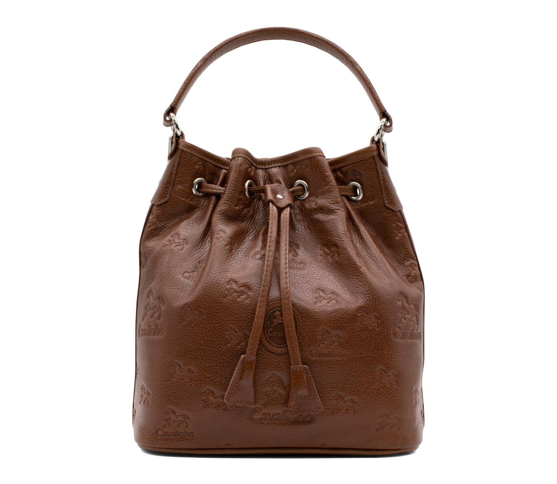 #color_ SaddleBrown | Cavalinho Cavalo Lusitano Leather Bucket Bag - SaddleBrown - 18090281.13_1