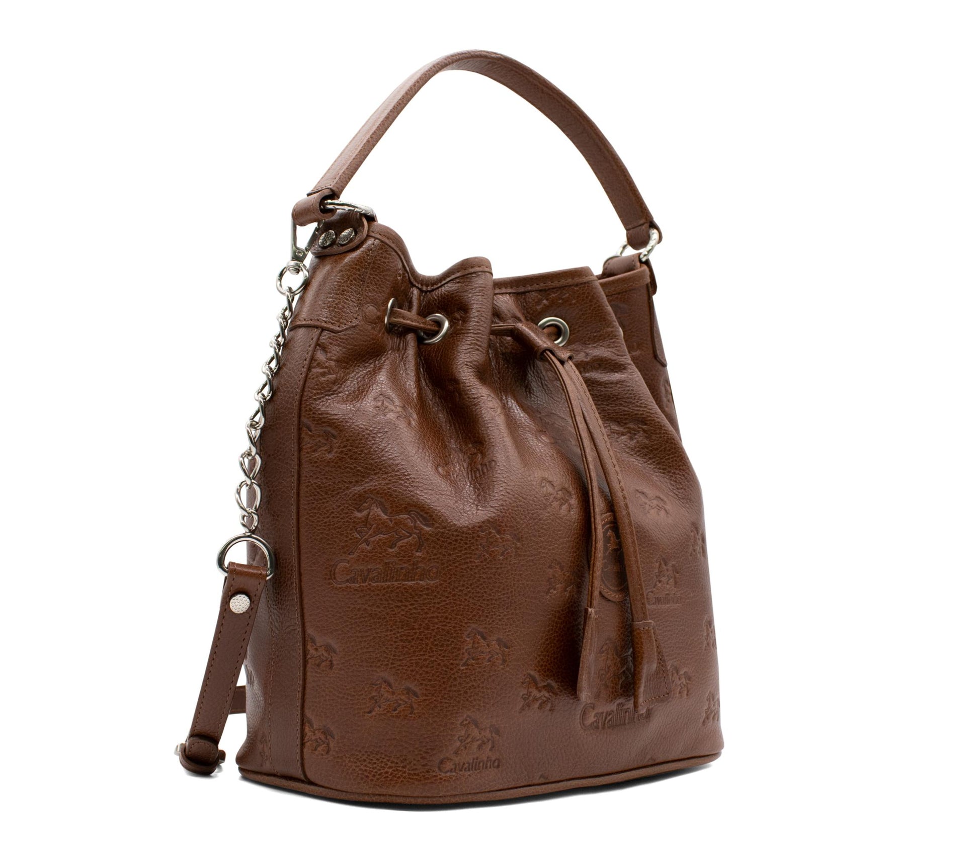 #color_ SaddleBrown | Cavalinho Cavalo Lusitano Leather Bucket Bag - SaddleBrown - 18090281.13_2