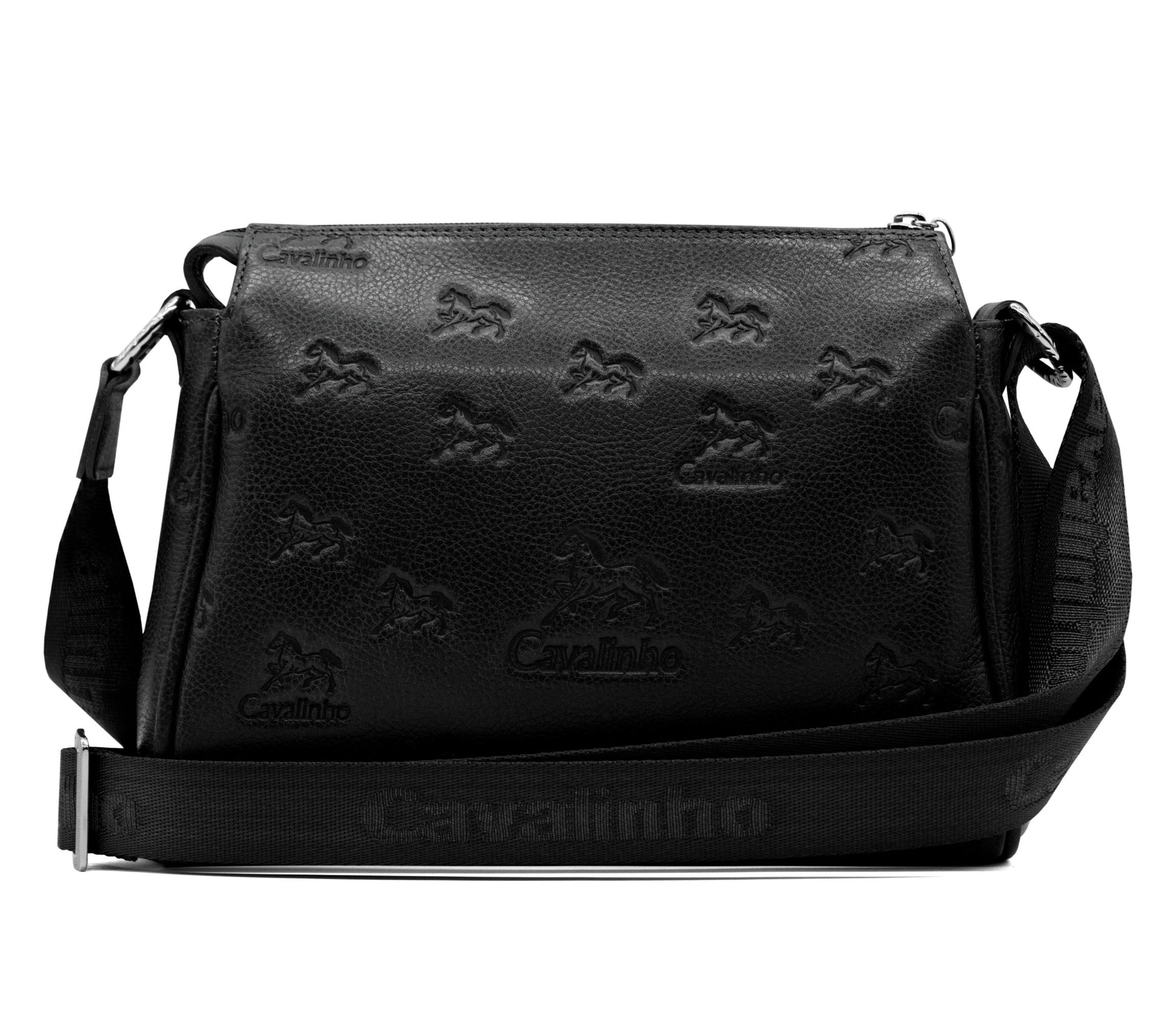 Cavalinho Cavalo Lusitano Leather Crossbody Bag - Black - 18090373.01_3