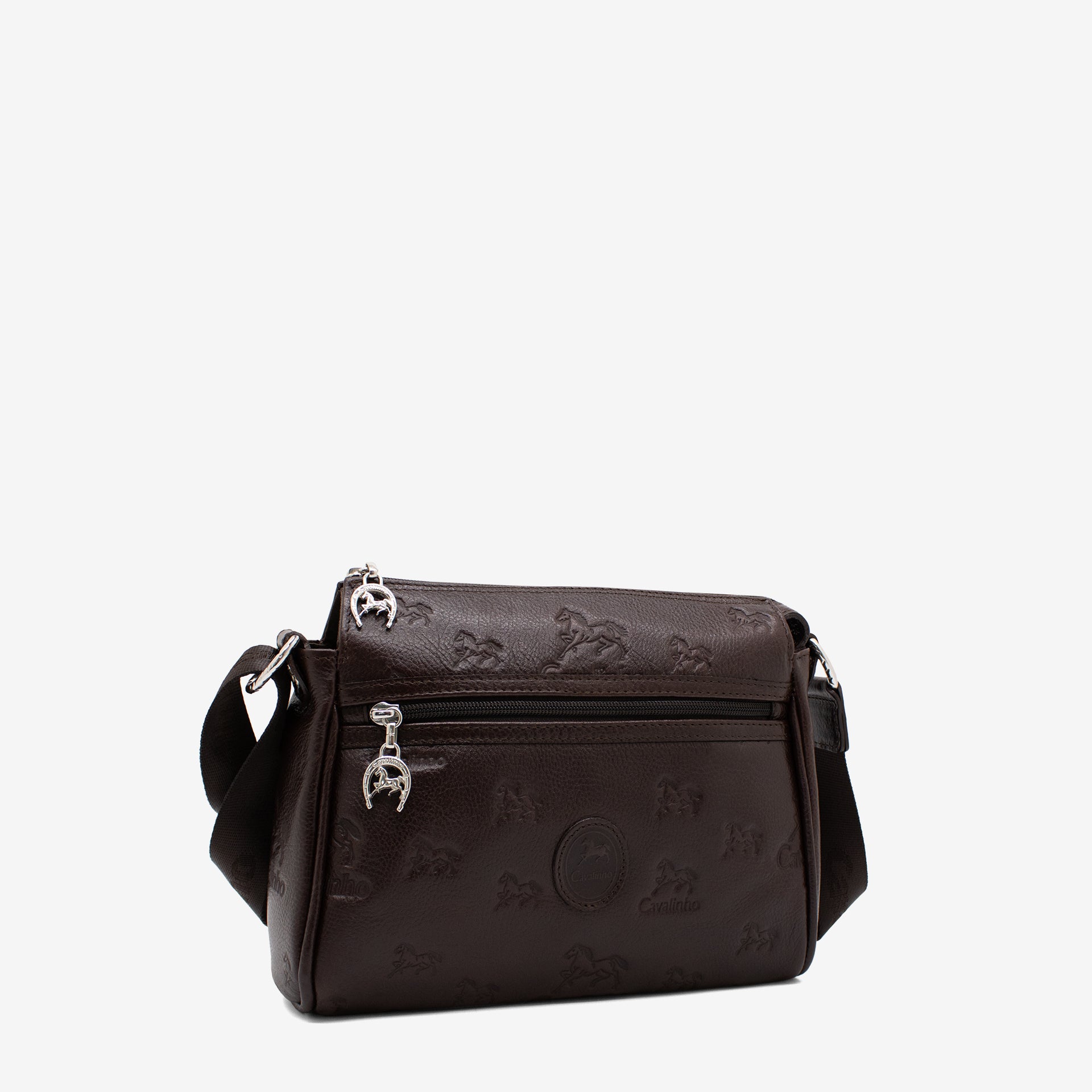 Cavalinho Cavalo Lusitano Brown Leather Crossbody Bag SKU 18090373.02 #color_brown