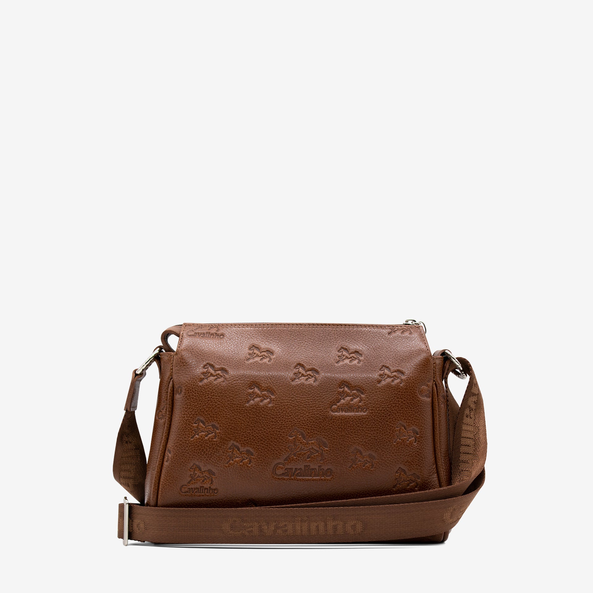 Cavalinho Cavalo Lusitano Leather Crossbody Bag SKU 18090373.13 #color_saddlebrown