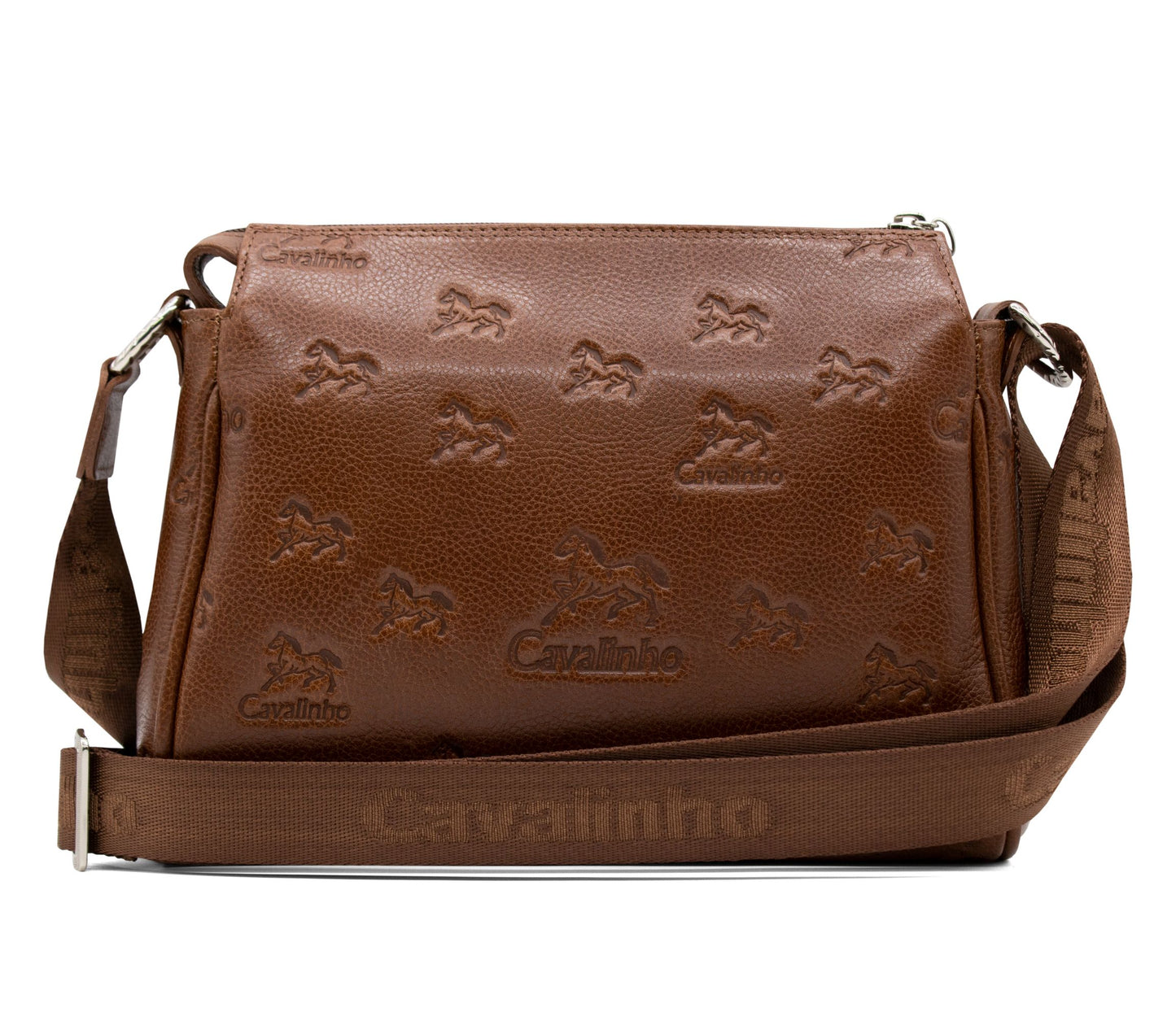 Cavalinho Cavalo Lusitano Leather Crossbody Bag - SaddleBrown - 18090373.13_3