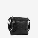 Cavalinho Black Cavalo Lusitano Leather Crossbody Bag SKU 18090390.01 #color_black