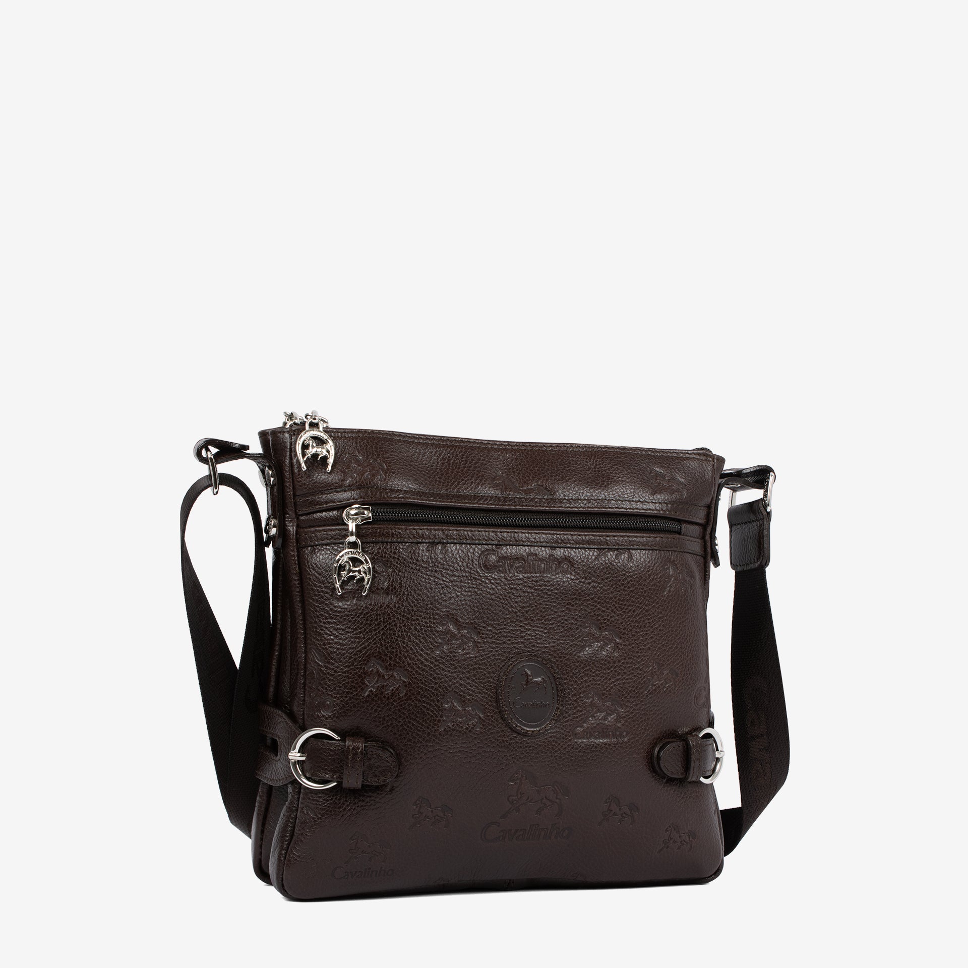 Cavalinho Brown Cavalo Lusitano Leather Crossbody Bag SKU 18090390.02 #color_brown