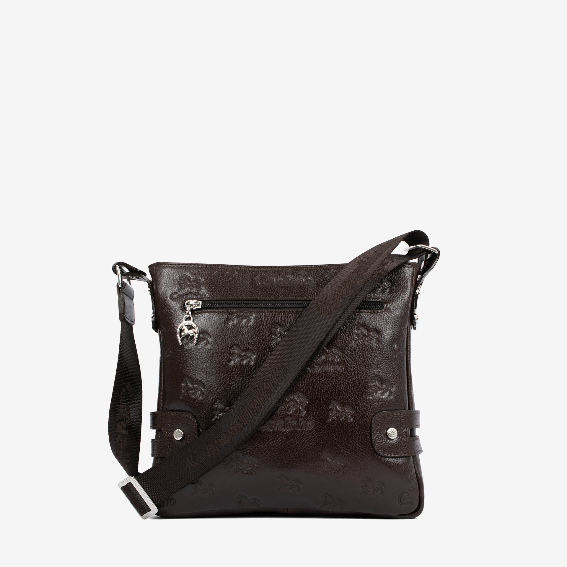 Cavalinho Brown Cavalo Lusitano Leather Crossbody Bag SKU 18090390.02 #color_brown
