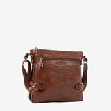 Cavalinho Brown Cavalo Lusitano Leather Crossbody Bag SKU 18090390.13 #color_saddlebrown