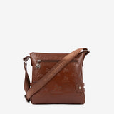 Cavalinho Brown Cavalo Lusitano Leather Crossbody Bag SKU 18090390.13 #color_saddlebrown