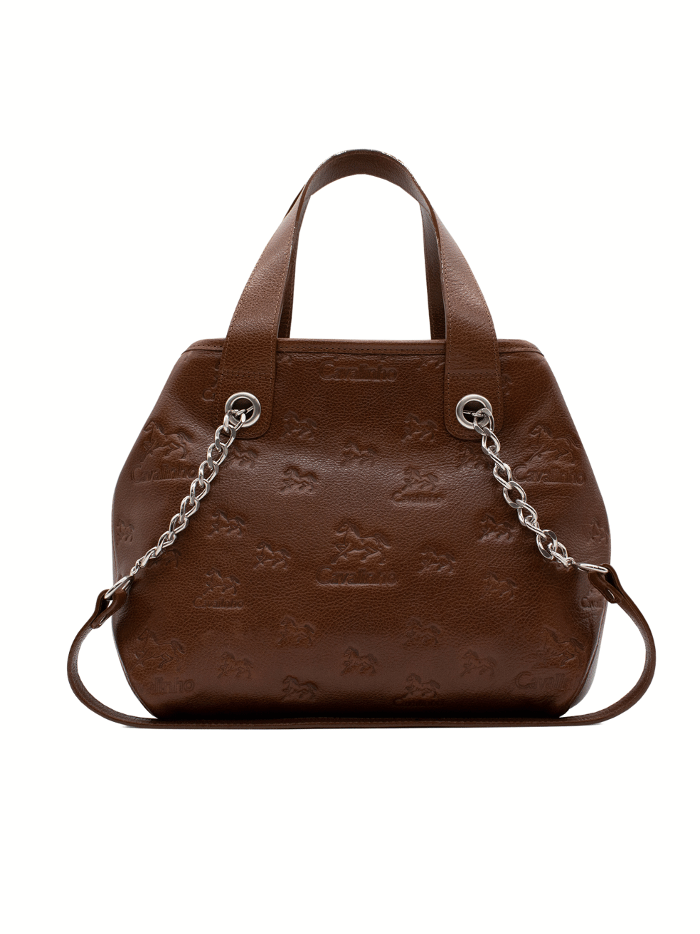 Cavalinho Cavalo Lusitano Leather Shoulder Bag SKU 18090394.13 #color_saddlebrown